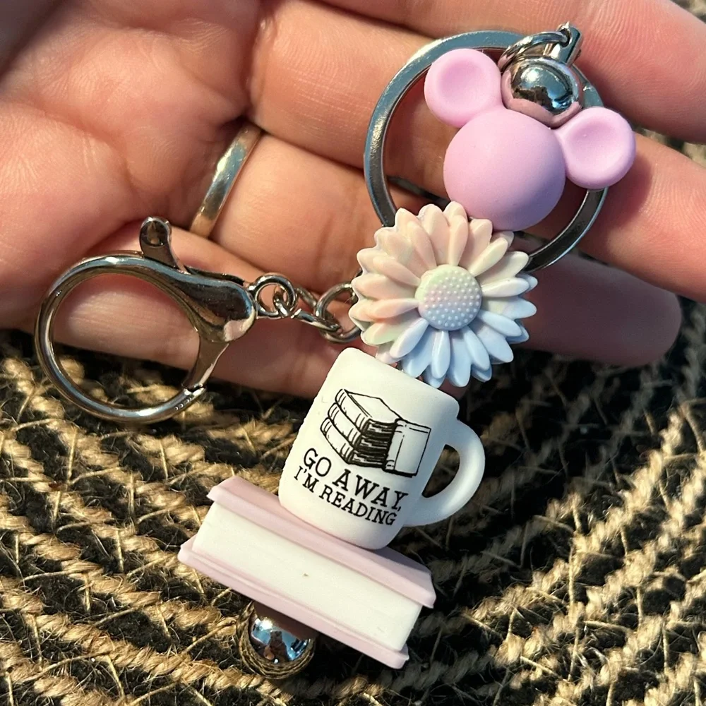 Go Away I’m Reading Keychain